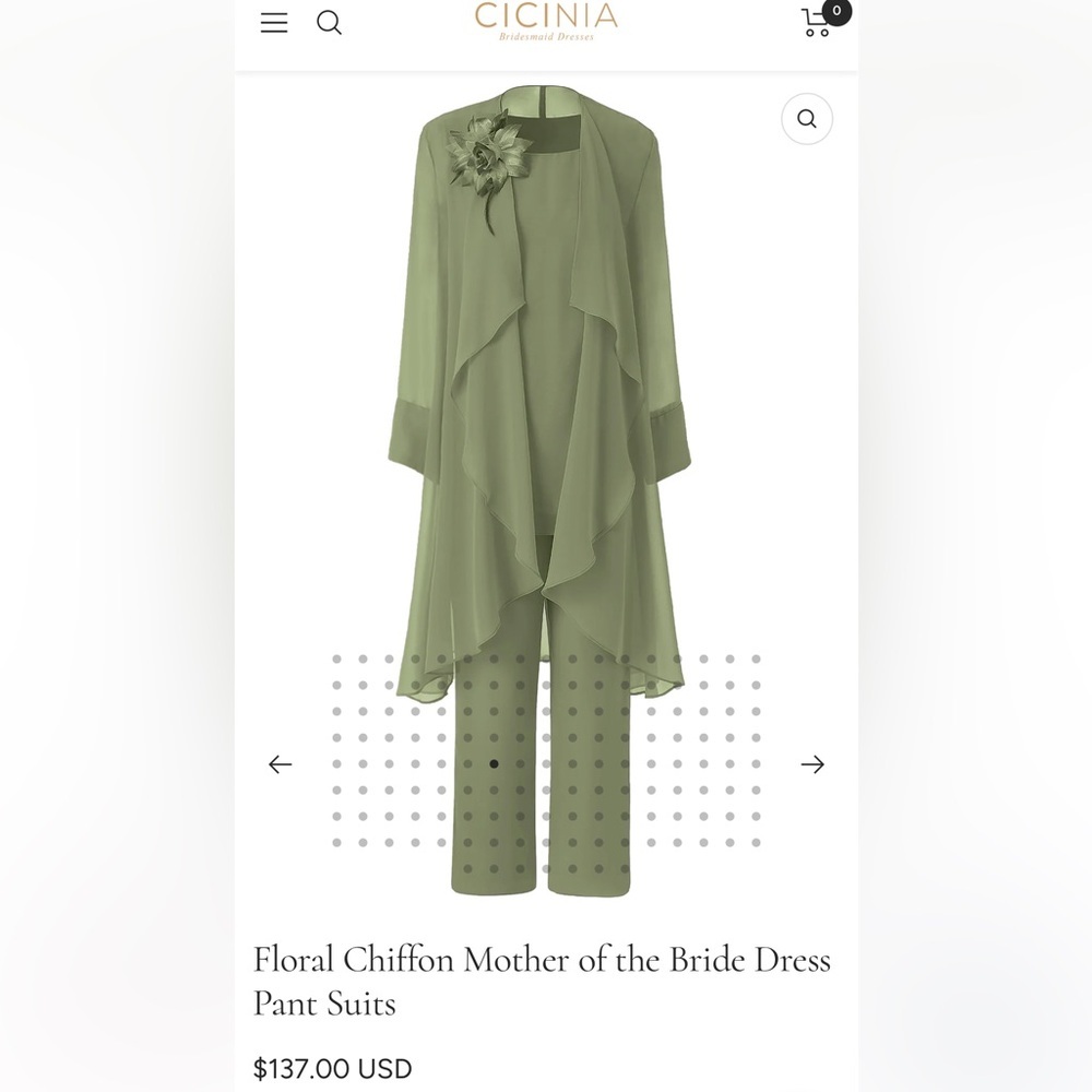 CICiNIA. Elegant Olive Green Women's Jumpsuit - Picture 2 of 10